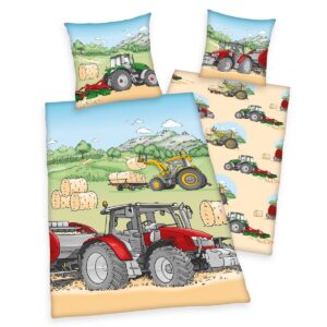 Detské bavlnené obliečky Traktor