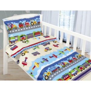 Bellatex Detské bavlnené obliečky do postieľky Beáta Lietadlo modrá